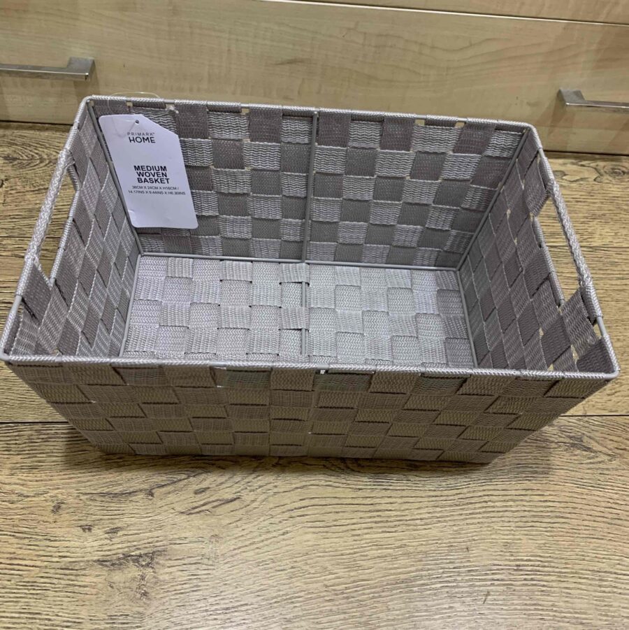 Органайзер/ Корзинка "Перепльот" середня Primark прямокутна сіра (36*28*16)