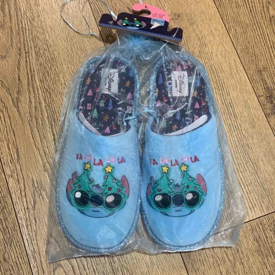 Тапочки-сабо жіночі "Stitch/ Стітч Disney" Primark у мішечку блакитні