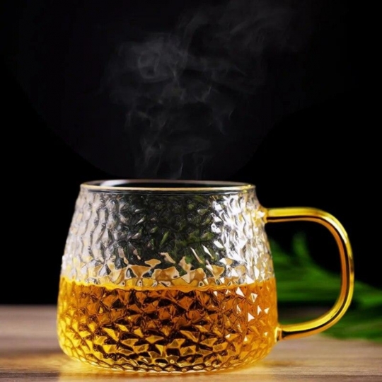 Чашка скляна "Нектар" рельєфна 400 мл