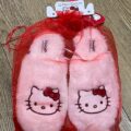 Тапочки-сабо жіночі "Hello Kitty" Primark у мішечку білі пухнасті