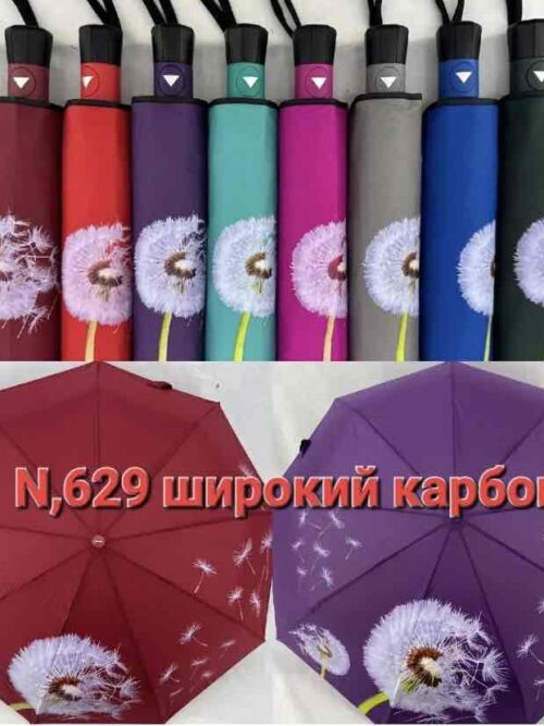 Парасоля компактна півавтомат Toprain «Кульбаби» 9 спиць/антивітер