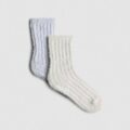 Набір шкарпеток домашніх Luxury Socks Primark білі/блакитні (2 пари)