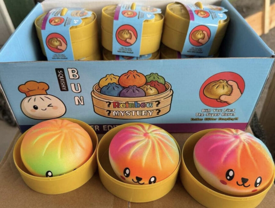 Іграшка-антистрес сквіш "Хінкалі-пельмень" 9 см Squishy Dumpling веселка
