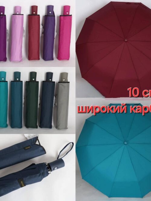 fcd7d8c0-2b53-4354-81b1-d9c5b8d73285.jpg Парасоля компактна півавтомат Susino 10 спиць/101 см/ антивітер однотонна