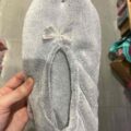 Тапочки-балетки жіночі Primark плюшеві на резинці (устілка меморі) сірі