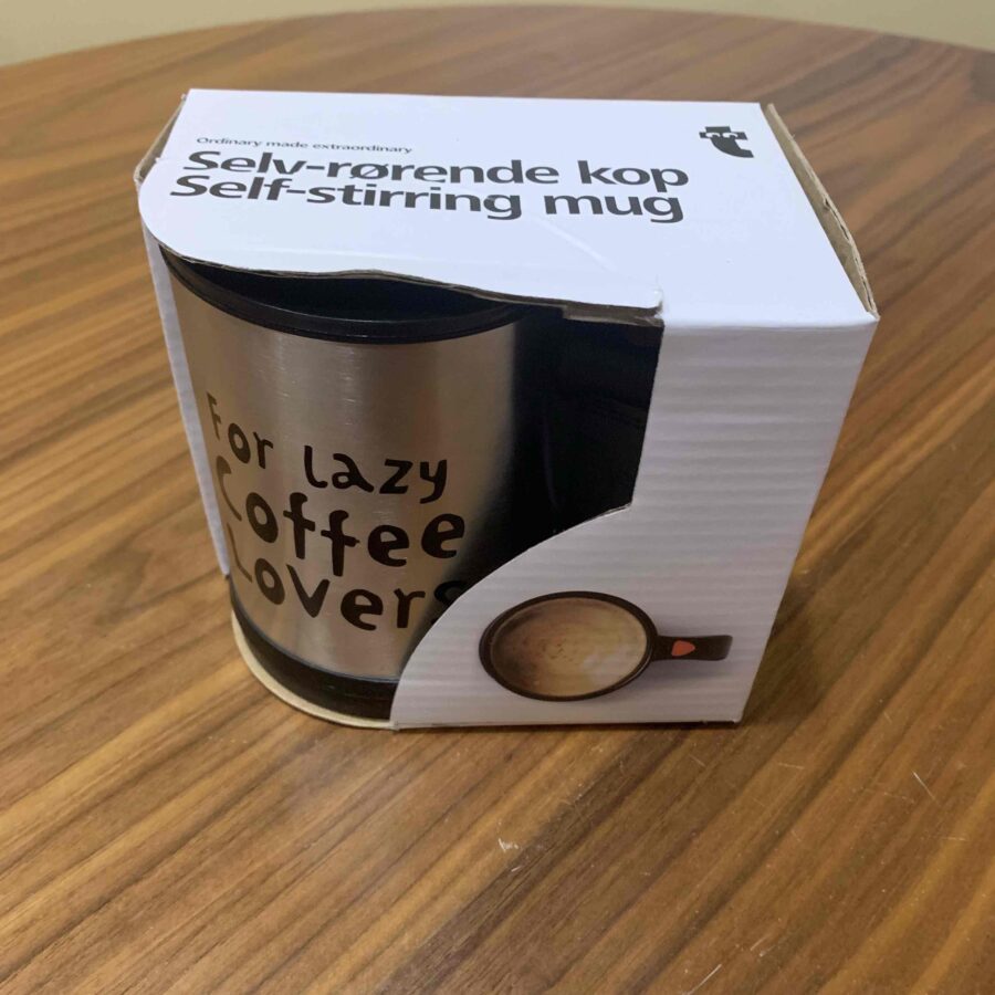 Термочашка Tiger "For lazy crazy coffe lovers" з саморозмішуванням (2 батарейки АА)