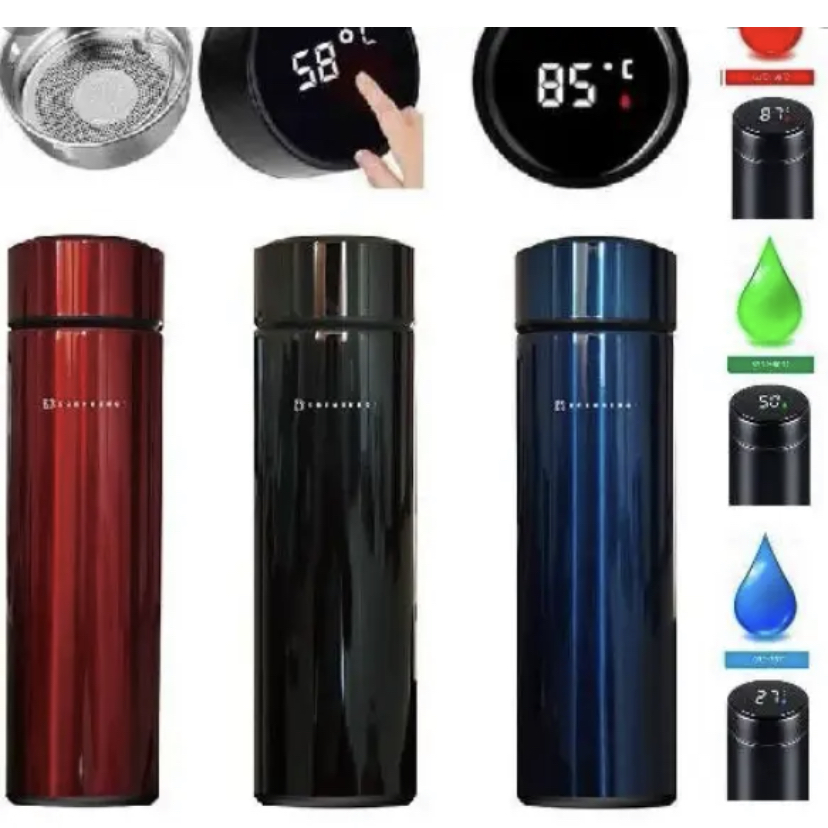 Термос "Smart Cup Led" сталевий /з датчиком температури глянцевий 500 мл