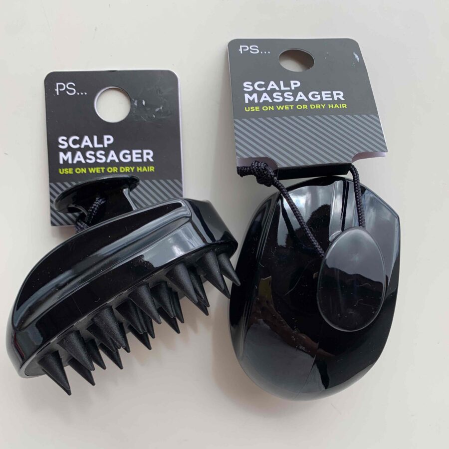Щітка масажна для шампуню чоловіча Primark Scalp Massager чорна