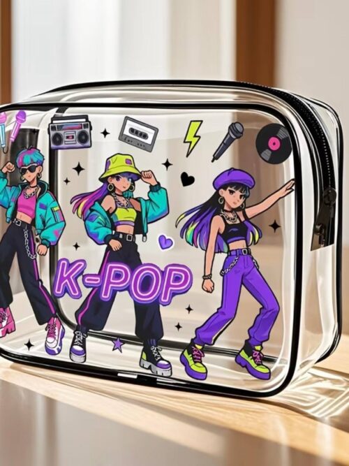 Косметичка "K-POP" прозора з чорним