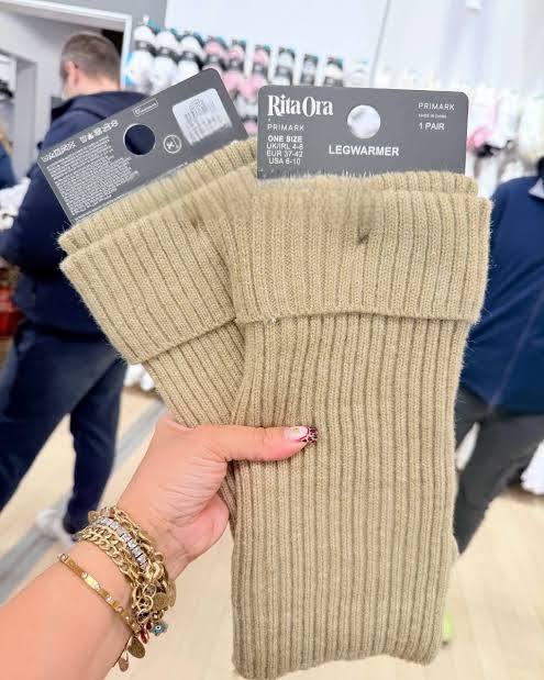 Гольфи-грілки Legwear Rita Ora Primark в рубчик карамельний беж