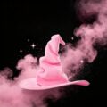 Капелюх відьми фетровий рожевий