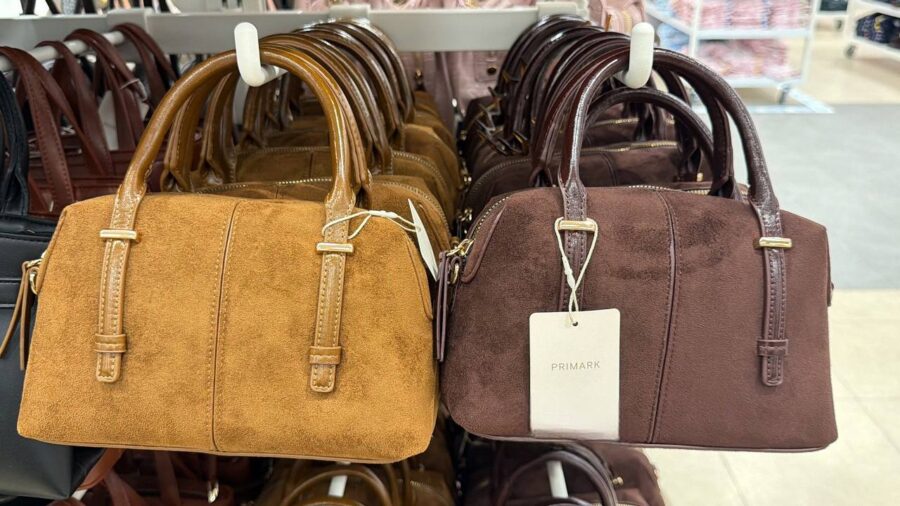 Сумочка-міні бочонок з ручками Primark еко-замша гірчична